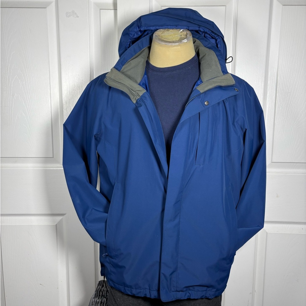 L.L. Bean Men's Navy Rain Jacket with Hood